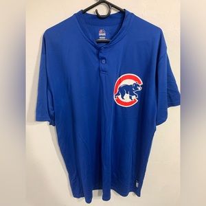 Majestic Chicago Cubs Mens XL Baseball MLB Blue Jersey Shirt